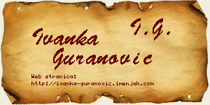Ivanka Guranović vizit kartica
